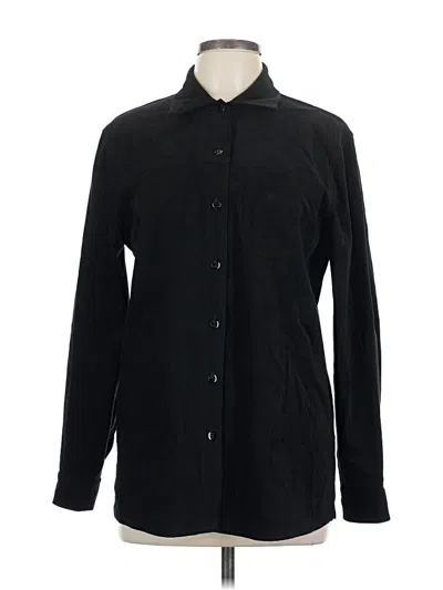 Pre-owned Allison Daley Long Sleeve Blouse In Black