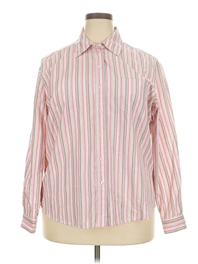Pre-owned Allison Daley Long Sleeve Button Down Shirt In Pink