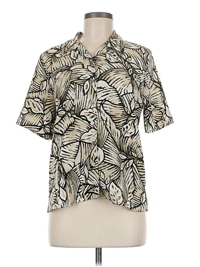Pre-owned Allison Daley Short Sleeve Polo Shirt In White