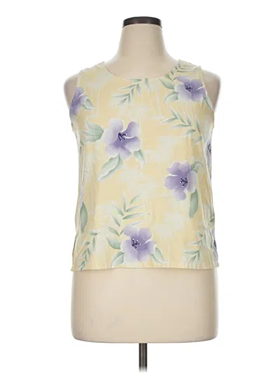 Pre-owned Allison Daley Tank Top Yellow Halter Neckline Tops