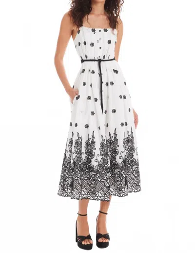 Allison Dover Midi Dress In White