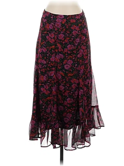 Pre-owned Allison Formal Skirt In Burgundy