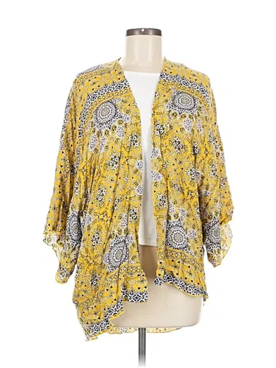 Pre-owned Allison Joy Kimono In Yellow