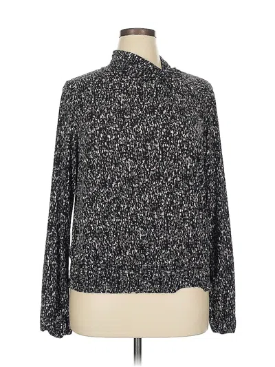 Pre-owned Allison Joy Long Sleeve Blouse In Black