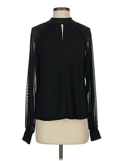 Pre-owned Allison Joy Long Sleeve Blouse In Black