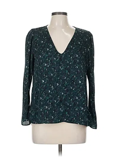 Pre-owned Allison Joy Long Sleeve Blouse In Blue