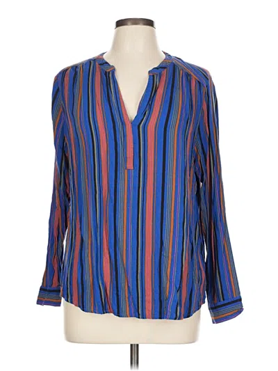 Pre-owned Allison Joy Long Sleeve Blouse In Blue