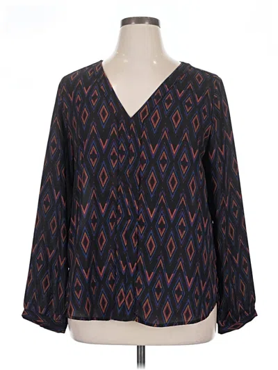 Pre-owned Allison Joy Long Sleeve Blouse In Blue