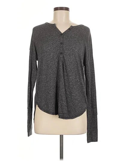 Pre-owned Allison Joy Long Sleeve Blouse In Gray