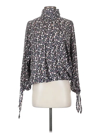 Pre-owned Allison Joy Long Sleeve Blouse In Gray