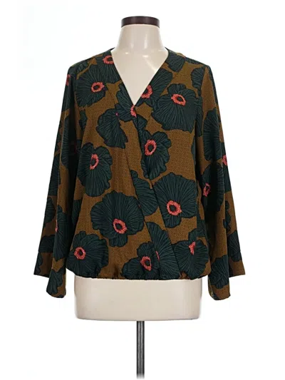 Pre-owned Allison Joy Long Sleeve Blouse In Green