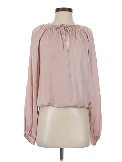 Pre-owned Allison Joy Long Sleeve Blouse In Pink