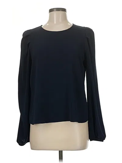 Pre-owned Allison Joy Long Sleeve Top Black Boatneck Tops