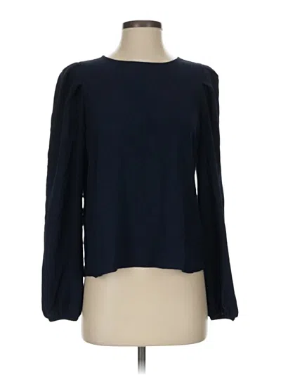 Pre-owned Allison Joy Long Sleeve Top Blue Boatneck Tops