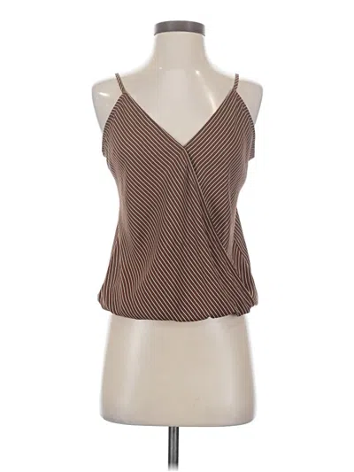 Pre-owned Allison Joy Sleeveless Blouse In Brown