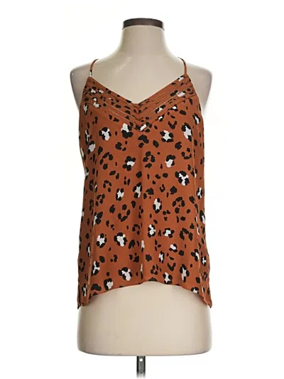 Pre-owned Allison Joy Sleeveless Blouse In Brown