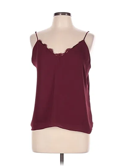 Pre-owned Allison Joy Sleeveless Blouse In Burgundy