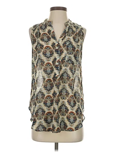 Pre-owned Allison Joy Sleeveless Blouse In Gray