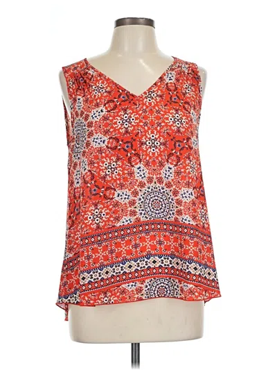 Pre-owned Allison Joy Sleeveless Blouse In Orange
