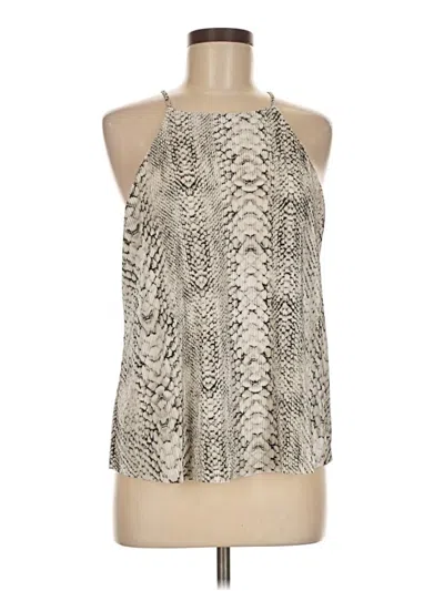 Pre-owned Allison Joy Tank Top Silver Halter Neckline Tops