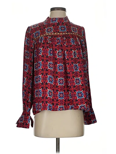 Allison Long Sleeve Blouse In Burgundy