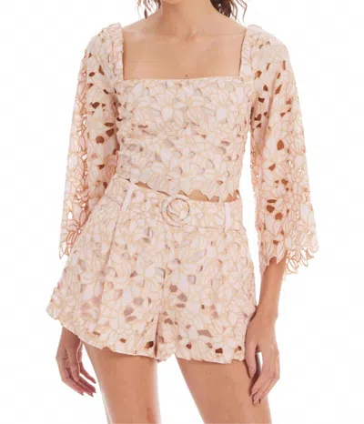 Allison New York Ainsley High Waist Shorts In Pink In Neutral