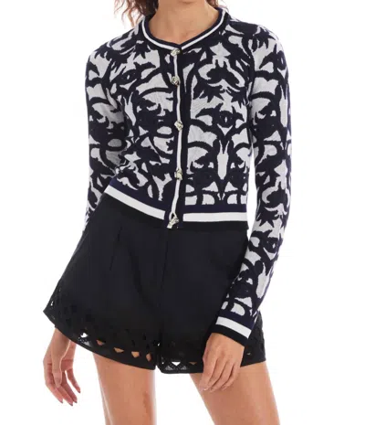 Allison New York Amaya Cardigan In Damask In Multi