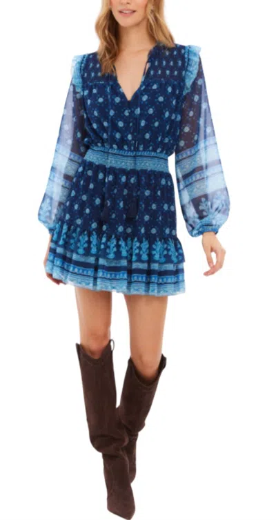 Allison New York Astrid Dress In Navy Medallion In Multi
