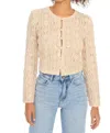 Allison New York Beaded Mariana Cardigan In Sand In Neutral