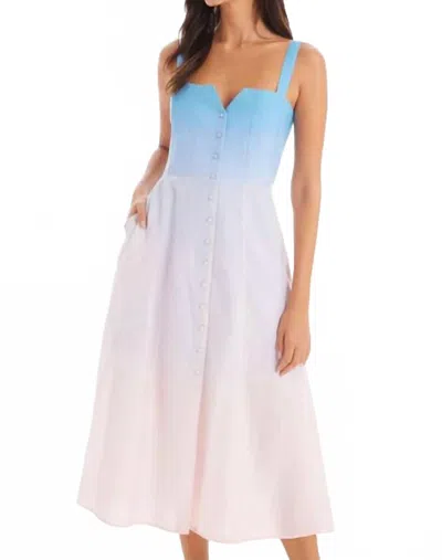 Allison New York Bella Dress In Dusk Ombre In White