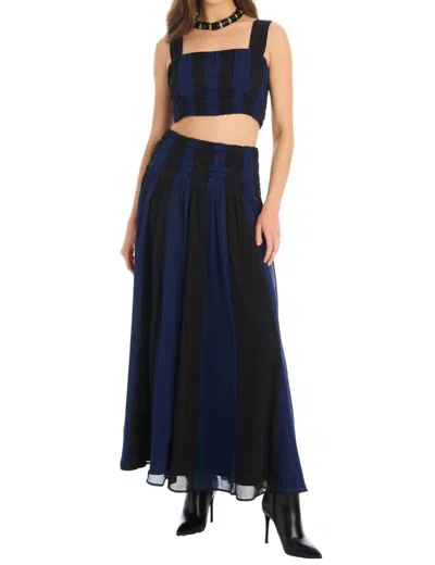 Allison New York Bethie Maxi Skirt In Navy/black In Blue