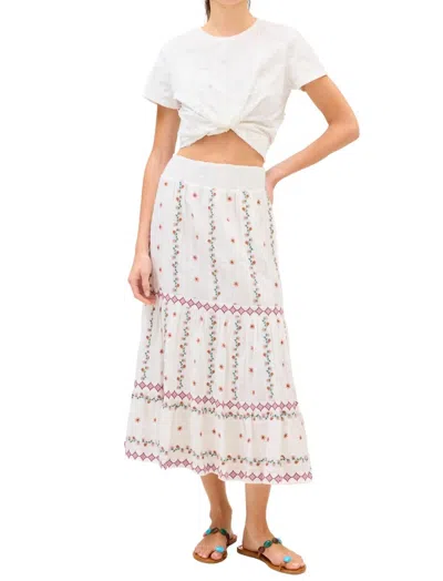 Allison New York Billie Midi Skirt In Off-white
