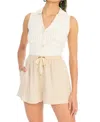 Allison New York Bodhi V-neck Tank Top In White In Animal Print