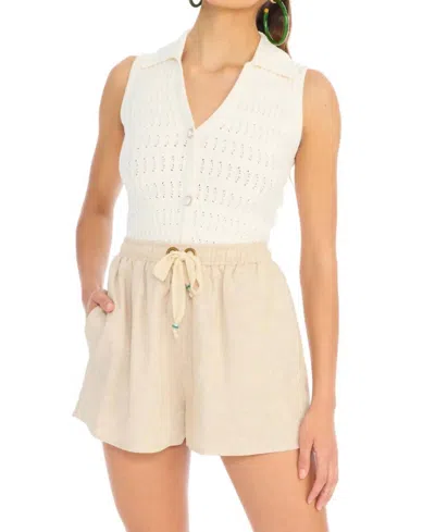 Allison New York Bodhi V-neck Tank Top In White In Animal Print