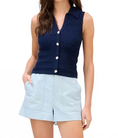 Allison New York Bohdi Tank Top In Navy In Blue