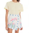 Allison New York Brooklyn Short Sleeve Tee In Butter In White