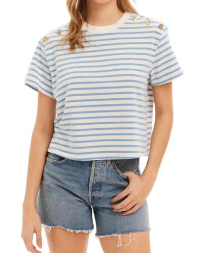 Allison New York Brooklyn Striped Tee In Blue Stripe