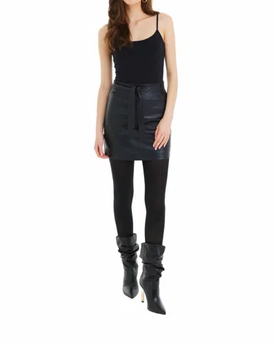 Allison New York Candice Faux Leather Mini Skirt In Black