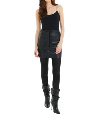Allison New York Candice Faux Leather Mini Skirt In Black In Multi