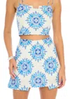 Allison New York Caroline Mosaic Mini Skirt In Mosaic Print In Blue