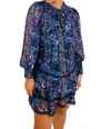 Allison New York Carter Ruffle Mini Dress In Fall Florals In Multi