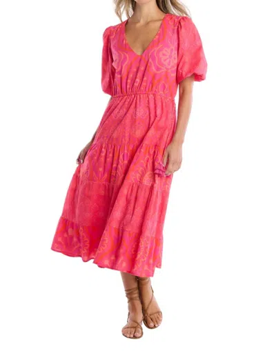 Allison New York Celeste Midi Dress In Pink Bohemia