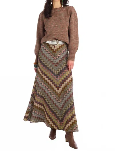 Allison New York Charlotte Knit Puff Sleeve Sweater In Mocha In Brown