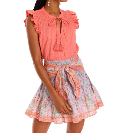 Allison New York Chase Mini Skirt In Blue Coral Floral In Pink