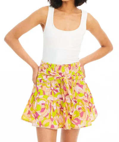 Allison New York Chase Mini Skirt In Tropical Flowers In Multi