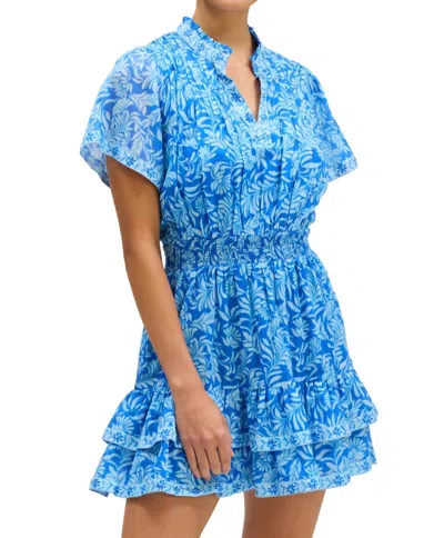 Allison New York Clara Mini Dress In Blue Leaf In Multi
