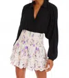 Allison New York Cleo Mini Skirt In Watercolor Floral In Neutral