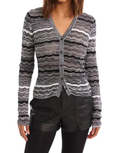 Allison New York Colleen Cardigan In Black And White In Multi
