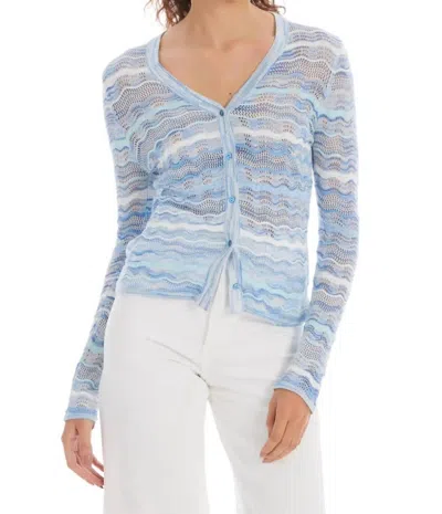 Allison New York Colleen Cardigan In Blue Space Dye