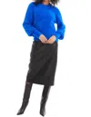 Allison New York Fuzzy Kora Sweater In Cobalt In Blue